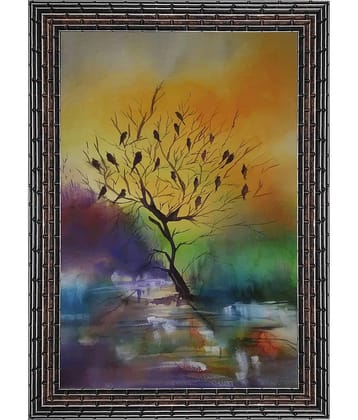 Indianara Abstract Painting With Frame