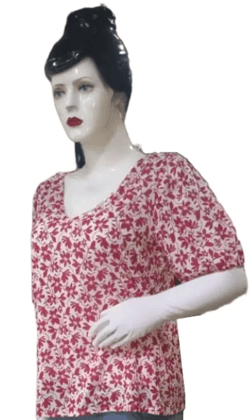 Rui Red Floral Short Top Rui Red Floral Short Top