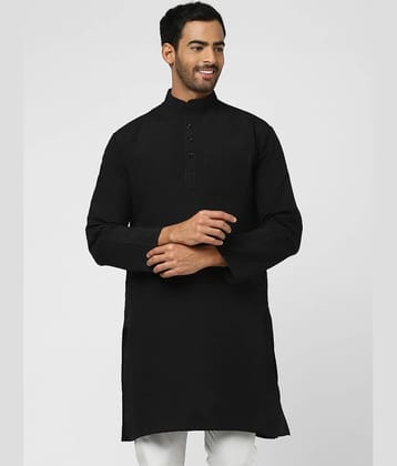 DESHBANDHU DBK - Black Cotton Men's Regular Kurta ( Pack of 1 )