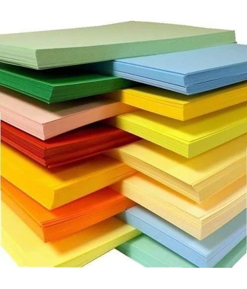 Eclet A4 50 Coloured Sheets (5 Sheets 10 each color) Copy Printing/Art and Craft Paper Double Sided ColouredOffice Stationery Children's Day Gift, Birthday Gift, Party Favors,christmas decor etc.322