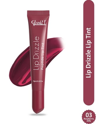 Glam21 Lip Drizzle Peptide Lip Tint Hydrating With Sheabutter Peptides Passionfruit Oil Sugar Plum Pack Of: 1, 10 G