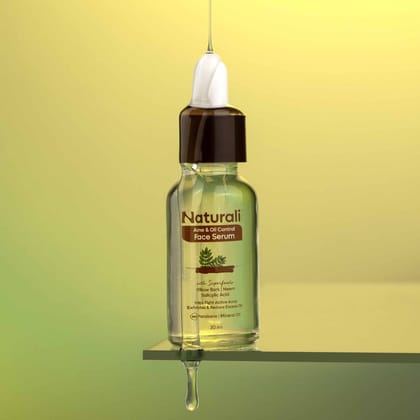 Naturali Acne & Oil Control Face Serum With Willow Bark, Neem & Salicylic Acid-30ml