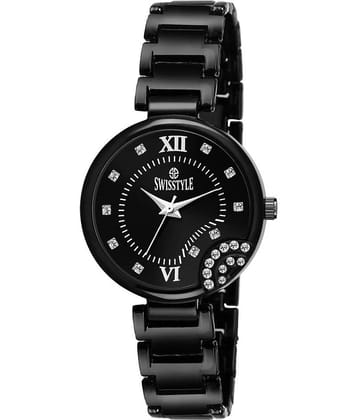 Swisstyle - Black Stainless Steel Analog Womens Watch