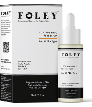 FOLEY 10% Vitamin C + E Face Serum ,Alpha Arbutin , Ferulic Acid , Water Based Serum ,30 ml
