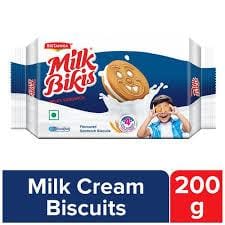 BRITANNIA MILK BIKIS MILKY SANDWICH BISCUITS 200G