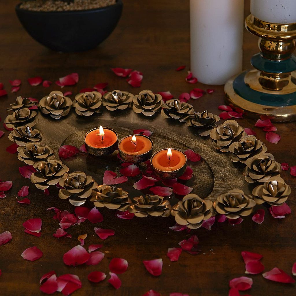 Craftlayout Metal Diya For Diwali Decoration Glossy Finish 2.5 Inch