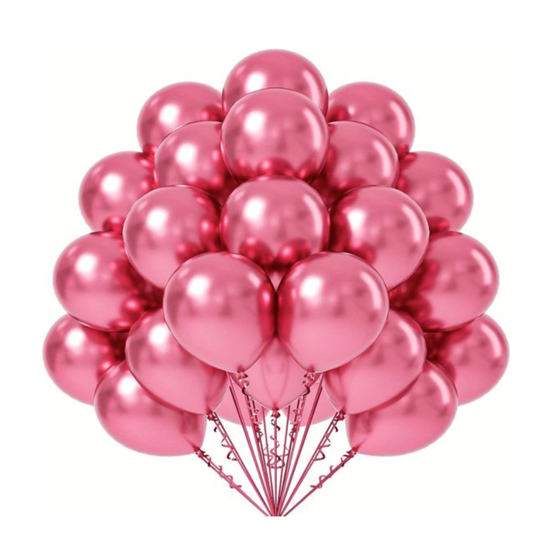 Chrome Hot Pink Premium Latex Balloons 10" - 50PC