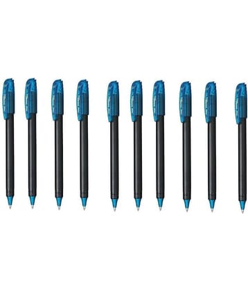 Pentel Energel Bl417 - 10 Sky Blue Ink Color Roller Ball Pen (Pack Of 10, Sky Blue)