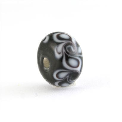 Beadwaala Handmade Fancy Lampwork Glass Beads For Jewelry Making. (Roundel) SFL-352-Per Packet 25 Pcs / 10X18 MM