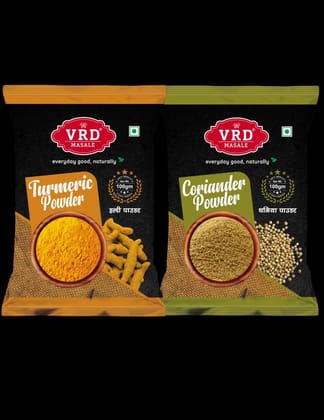 COMBO Turmeric Powder 100 GMs & Coriander Powder 100GMs