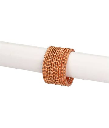 AFAST Designer Colorful Collection Purple 12 Fashion Bangle Set Ornamented With Exclusive Beads-GD1