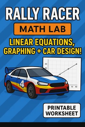 Rally Racer Math Lab  Linear Equations, Graphing + Car Design!