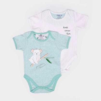 Tiny Tog Knitted Unisex Romper - Koala (Pack of 2)-0-2 M / Multicolor
