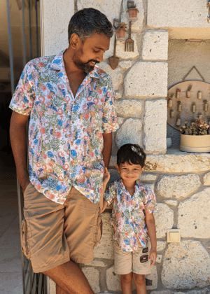 Cotton Beach Shirt | Sea Horse-0-6M