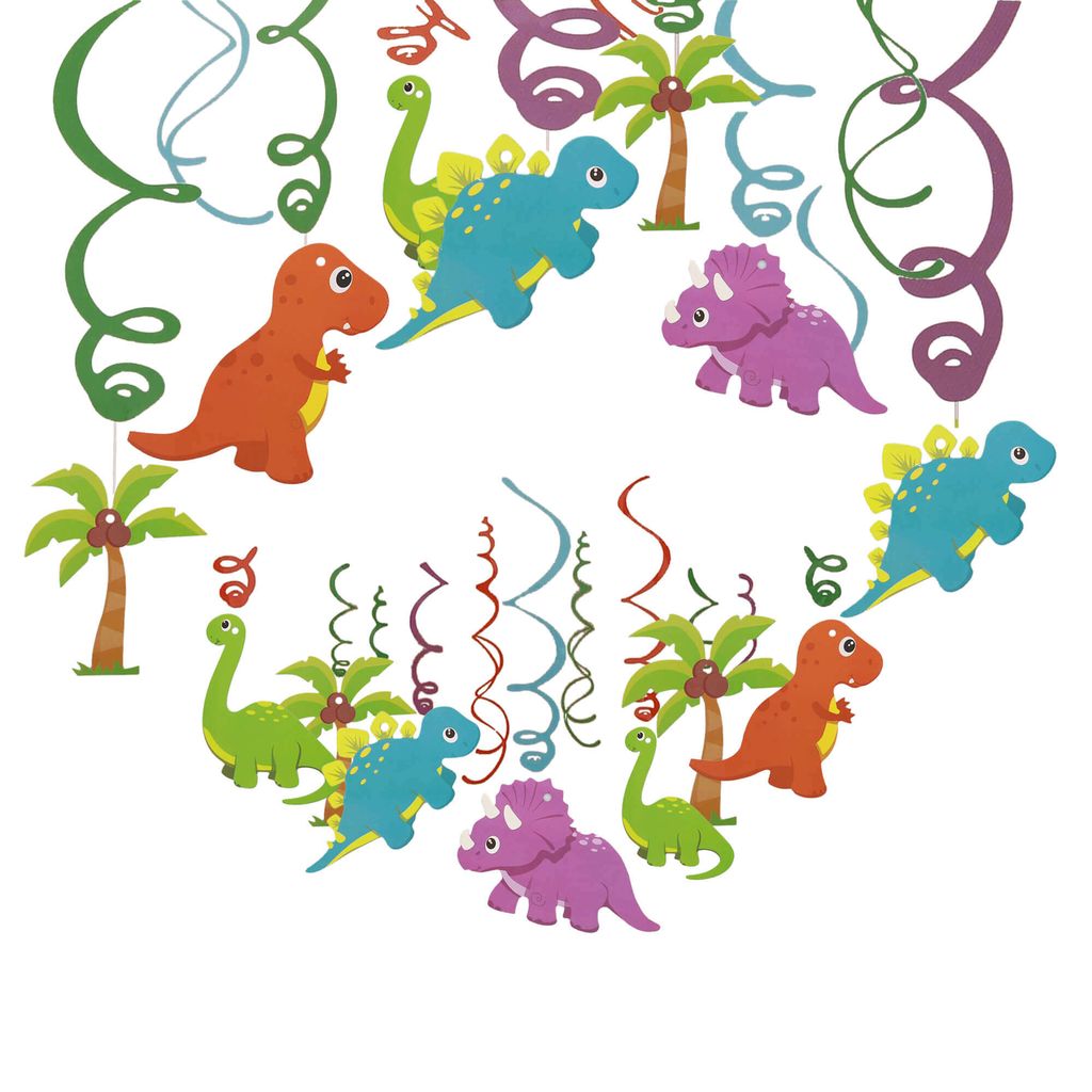 Dinosaur Swirl Decoration - 12PC - Party and Festive Needs | Buy online on ZillyBuy