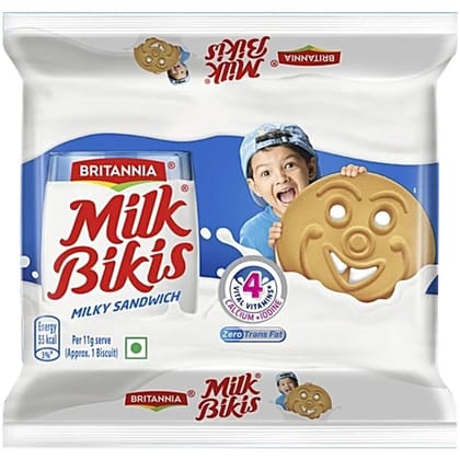 Britannia Milk Bikis Milky Sandwich Biscuits, 200 g - 200 gm - 200 gm - One unit