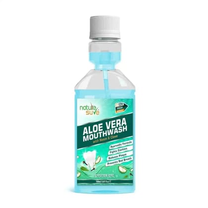 Nature Sure Aloe Vera Mouthwash 150ml with Neem, Clove, No Sugar