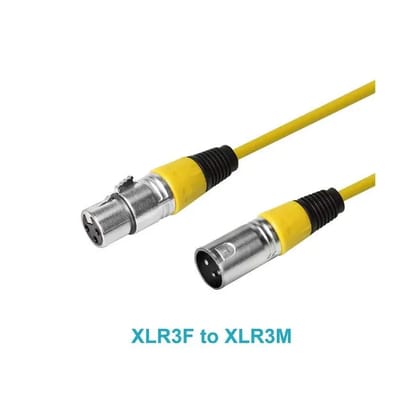 SPARKWORLD 6 PCS X 1 METER DMX 3-Pin Signal XLR Connection DMX512 Stage Light Cable Wire Male to Female for Moving HeadLight (3.2ft/1.3 m, Colour May Vary) | Colour: Orange,Green,Red,Purple
