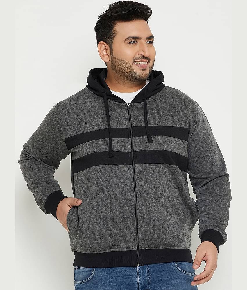 AUSTIVO Fleece Hooded Men's Sweatshirt - Grey ( Pack of 1 )