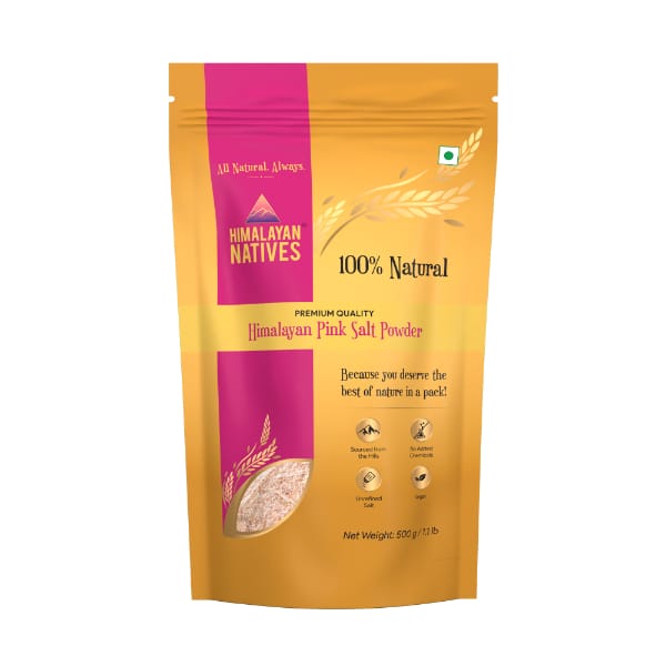 Himalayan Natives Pink Salt Powder 1 Kg Pack of 2)