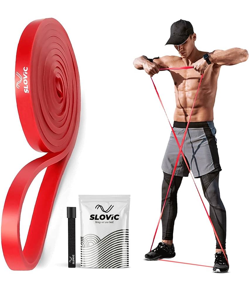 Slovic Latex Flat Resistance Band Red - Medium Resistance