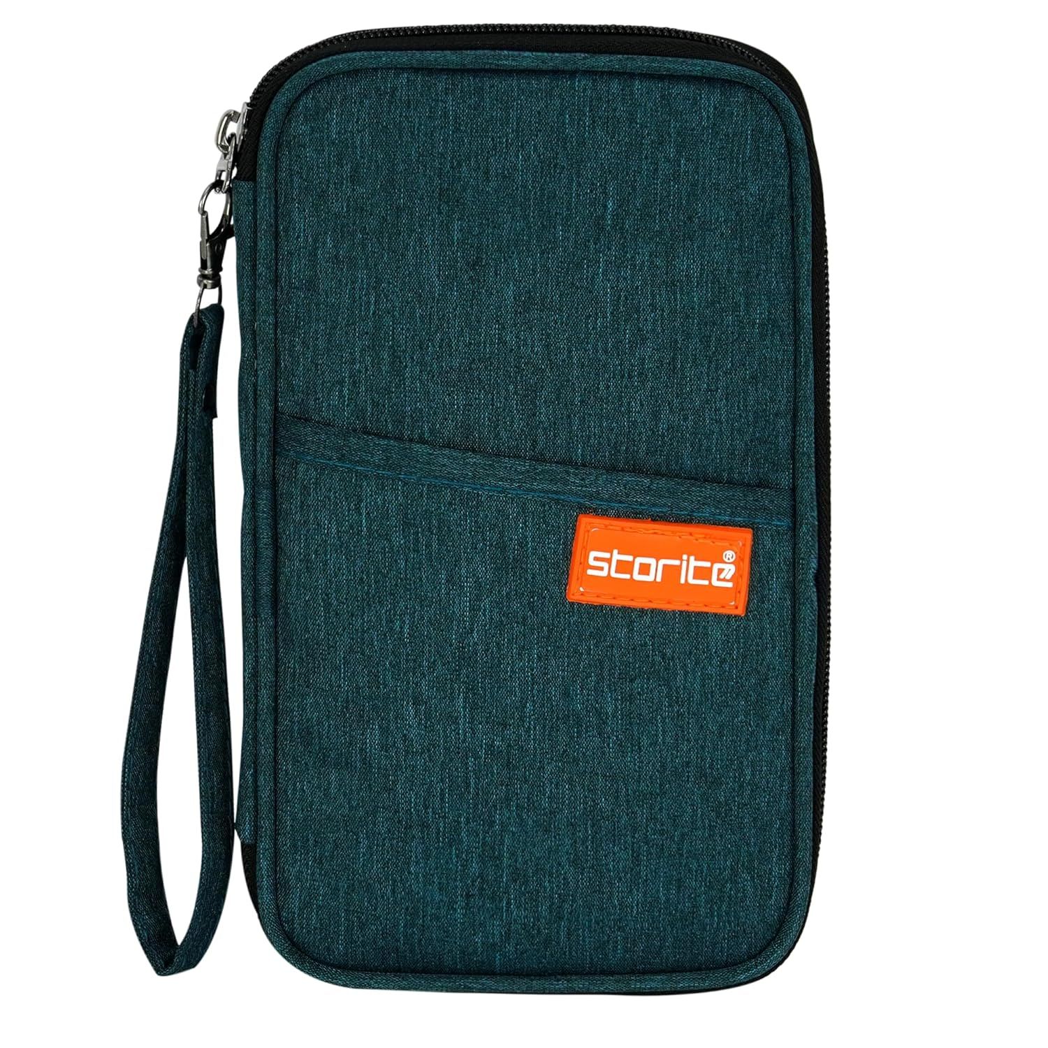 Storite Nylon Passport Cover for Men Credit Card case Family Travel Accessories Passport Holder for Women Passport Organizer Travel Document Organizer (Deep Teal-23 X 3 X 13Cm)