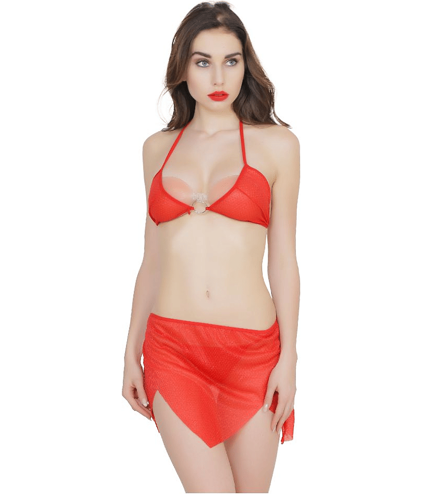 D Naked Lycra Baby Doll Dresses With Panty