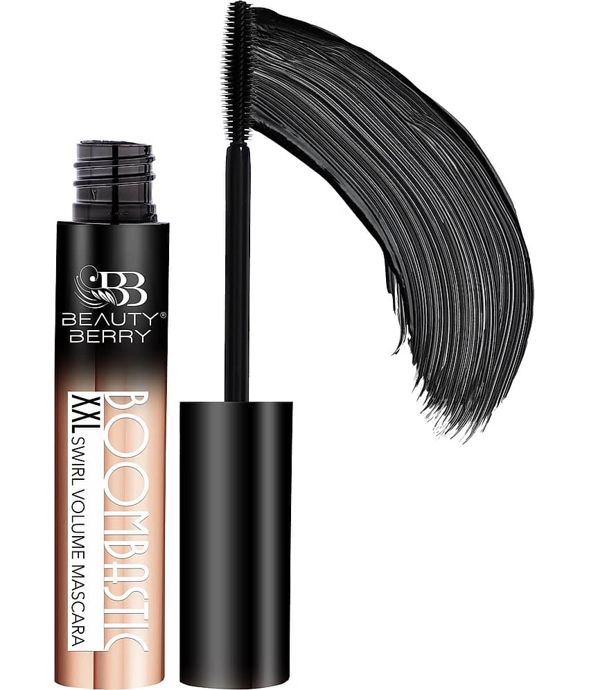 Beauty Berry Boombastic Waterproof Volume Smudge Proof, Quick Drying Mascara - Black 8ml (Pack of 1)