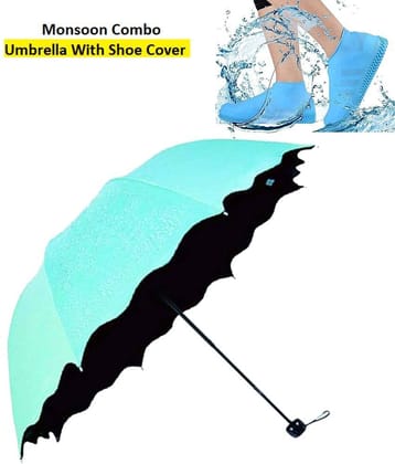 THRIFTKART Turquoise 1 Fold Umbrella