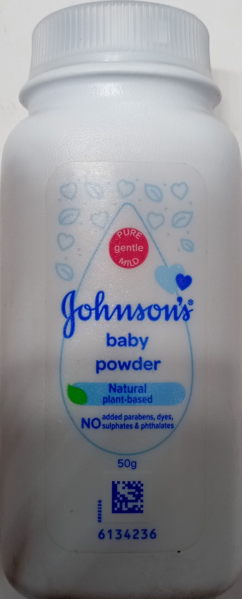 Johnson baby powder natural plant-based 50g