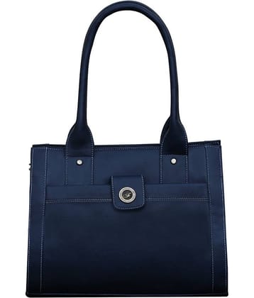 Fostelo Blue Faux Leather Shoulder Bag