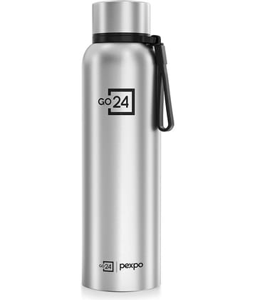 Go24 Bravo Silver Thermosteel Flask ( 1000 ml )