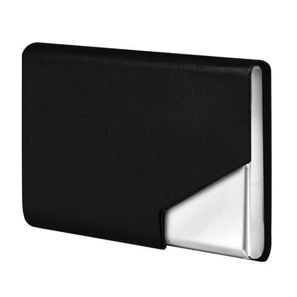 LOREM Small Pocket-Sized Metal ID, Credit-Debit Card Holder with Magnetic Shut Button for Men & Women-UF