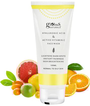 Globus Naturals Hyaluronic acid Vitamin C Face Wash, 100ml
