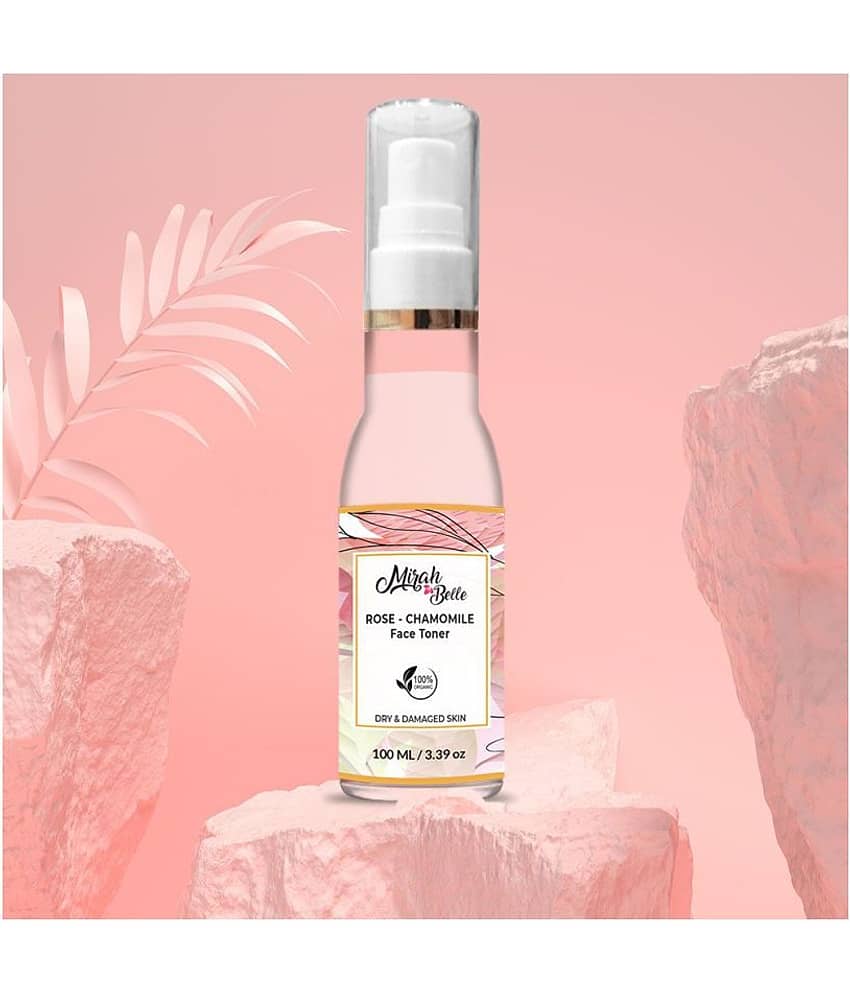 Mirah Belle Organic and Natural Dry Skin Face Toner - Rose - Paraben Free Astringent 100 mL