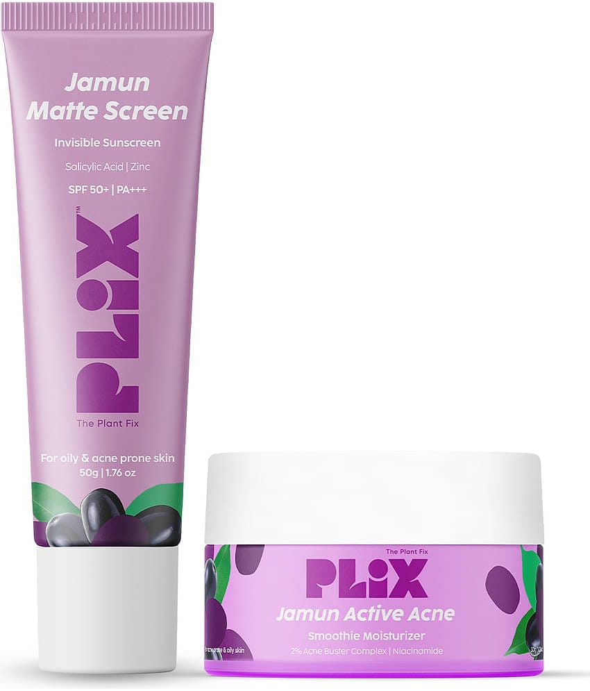 Plix Acne Combo Moisturizer & Sunscreen Combination for Hydration & Reduce Acne(Pack of 2)