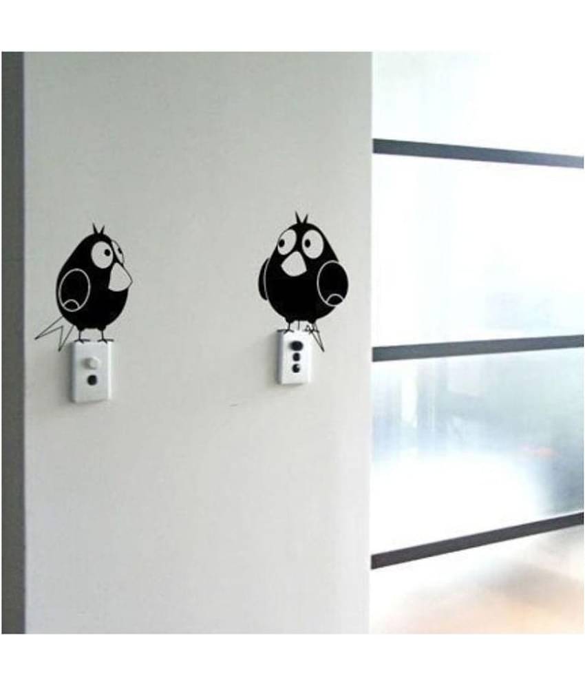 Print Mantras Two Owls for Light Switches Animals Sticker ( 23 x 17 cms )