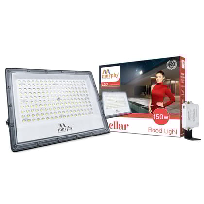 Murphy Steller 150W Led Waterproof with Auto On/Off Day Night Light Sensor Flood Light (Cool White, BIS Approved)-Cool White / Pack of 1