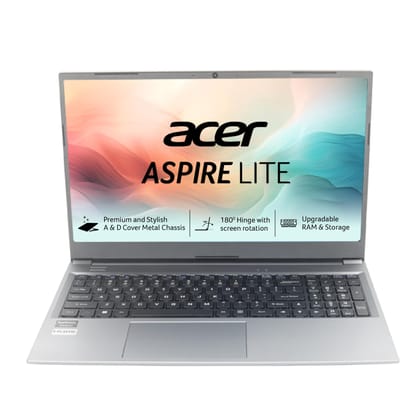 Acer Aspire Lite 12th Gen Intel Core i3-1215U Premium Metal Laptop (8GB RAM/512GB SSD/Windows 11 Home) AL15-52,15.6" Full HD IPS Display, Grey, 1.69 Kg