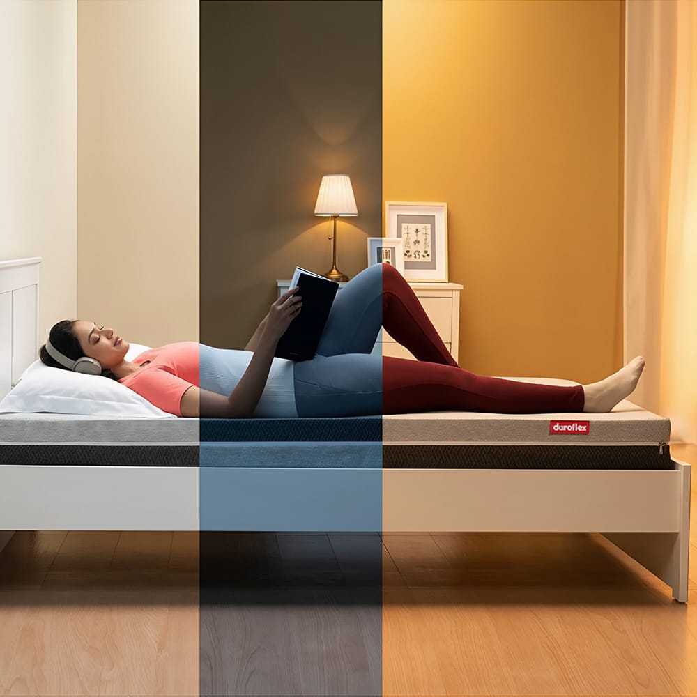 LiveIn Adapt - India's First Adjustable Firmness Mattress-Single / 72 X 30 (1.83 m x 76 cm) / 6 (15.2 cm)