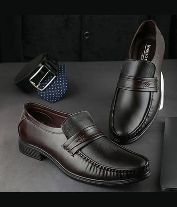 Leeport - Brown Men's Mocassin Formal Shoes
