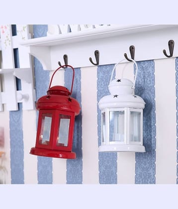 Arsalan Table Top and Hanging Iron Tea Light Holder - Pack of 2