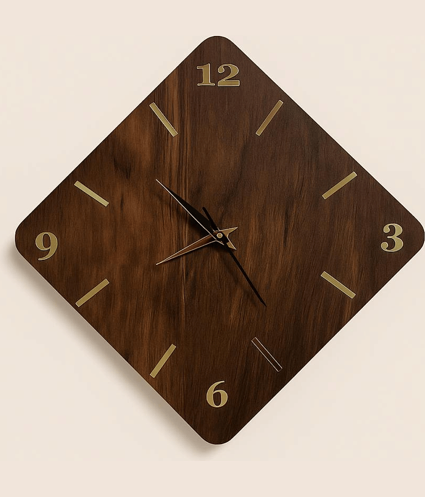 SKYVILLA Rectangular Analog Wall Clock