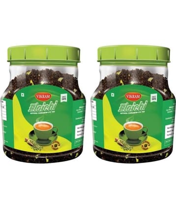 VIKRAM Elaichi Ctc Tea, Enriched With 100% Natural Ground Cardamom (Elaichi) 500gm Each (Pack Of 2)
