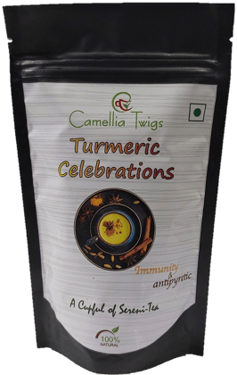 Camellia Twigs Turmeric Moringa Golden Elixir Tea  A Nourishing Ayurvedic Wellness Blend | 100g