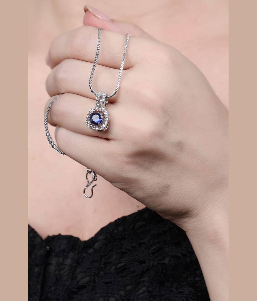 Sunhari Jewels Blue Pendant ( Pack of 1 )