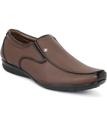 MARKRANGE - Brown Men's Slip On Formal Shoes