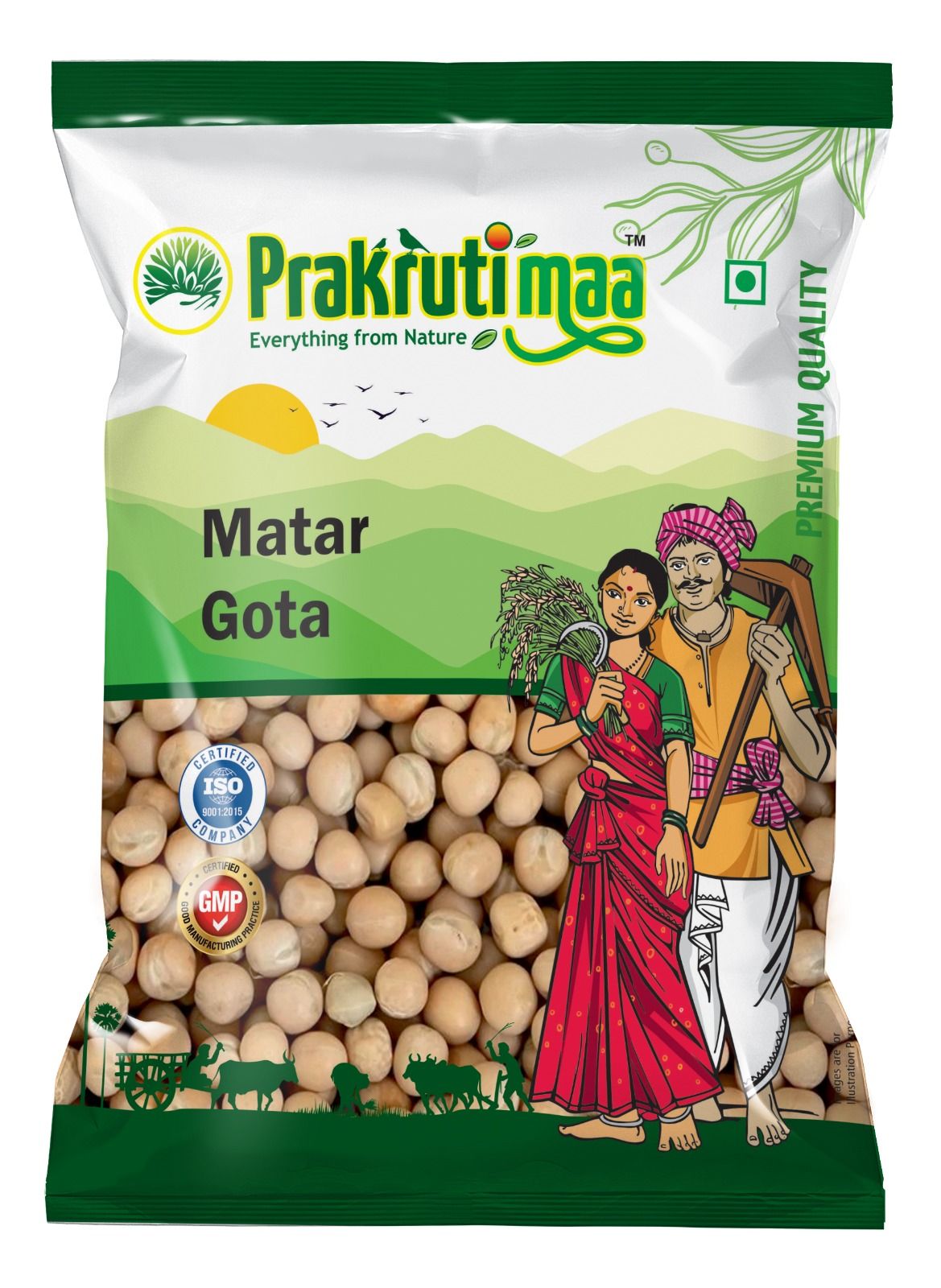 Prakrutimaa Premium White Matar (1Kg) | White Peas