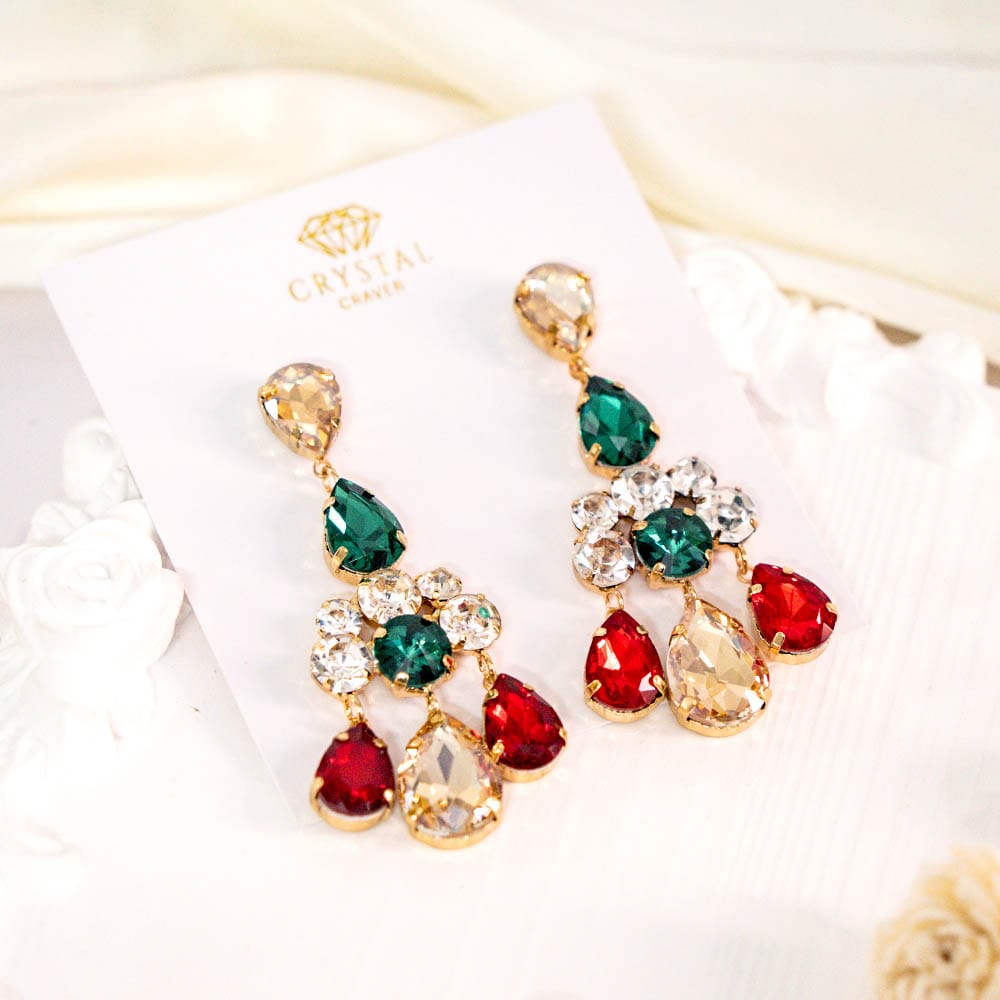 Sahara | Crystal Tassel Earrings