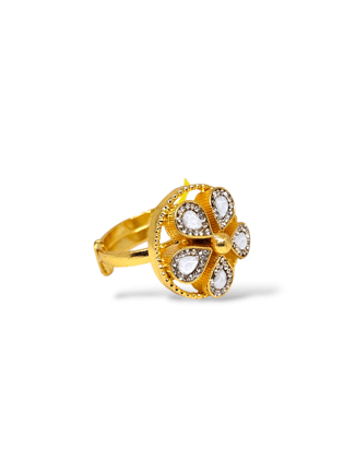 Antique Adjustable Silver Ring – 92.5 Pure Silver with 24K Gold Coating